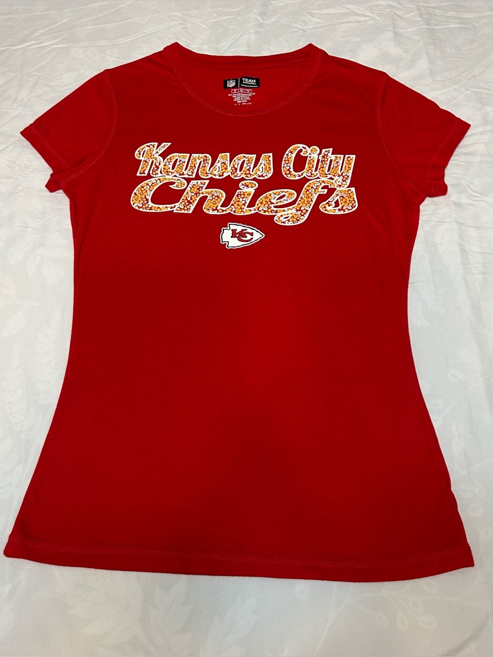 NFL Kansas City Chiefs T-Shirt Women S Red Team Apparel Football Graphic Tee Top